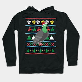 Ugly Christmas Pigeon Hoodie